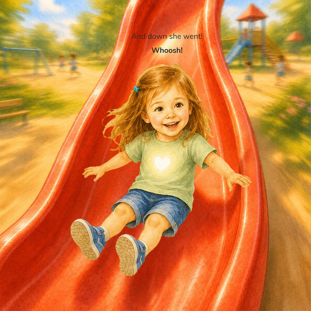 Interior page — and down she went, whoosh!