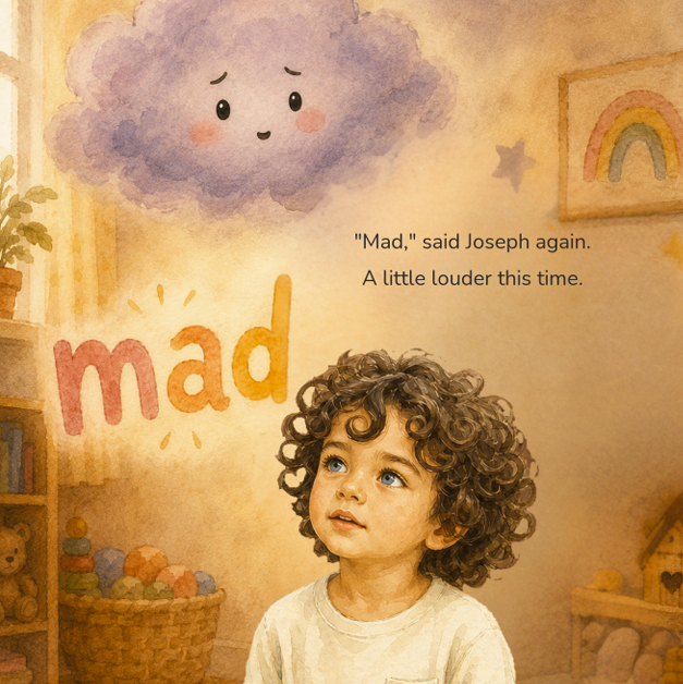 Interior page — 'Mad,' said Joseph again, a little louder — naming the big feeling