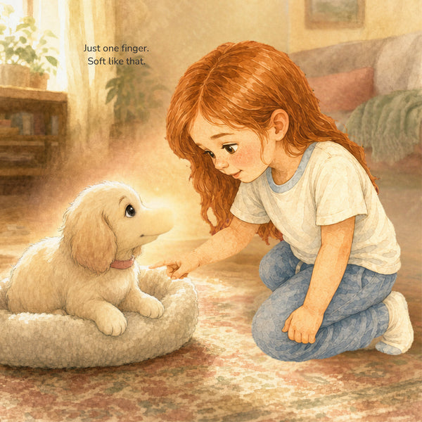 Wren gently touches Poppy with just one finger, the story's hero moment