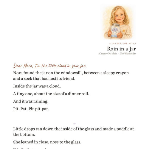 Example letter, illustrated with a sample child.