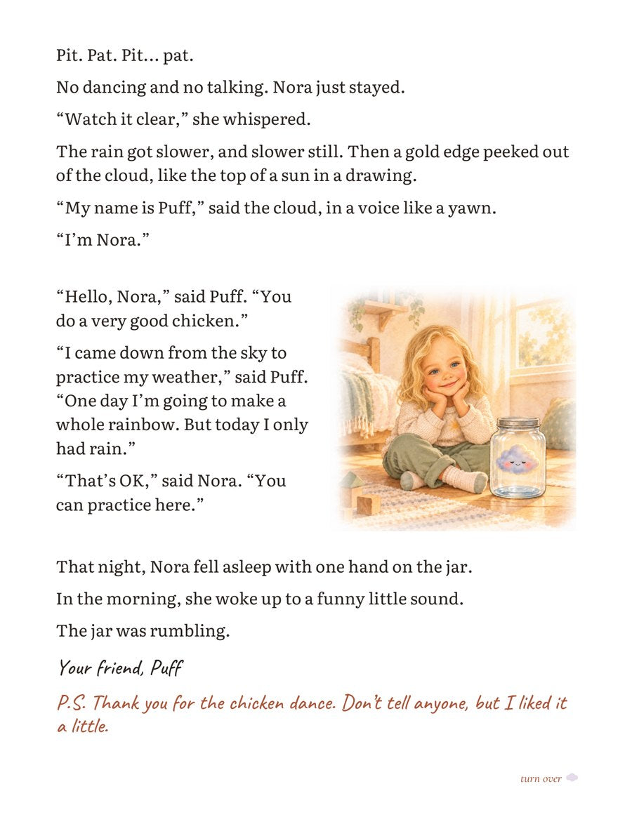 Example letter, illustrated with a sample child.