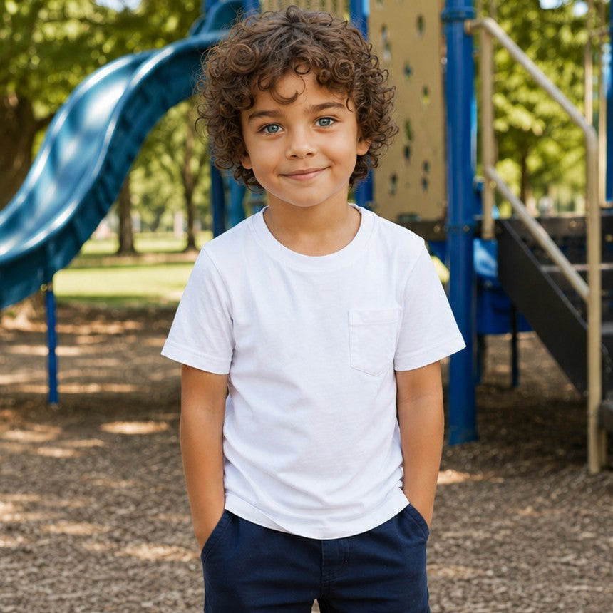 A photo of a child at the playground