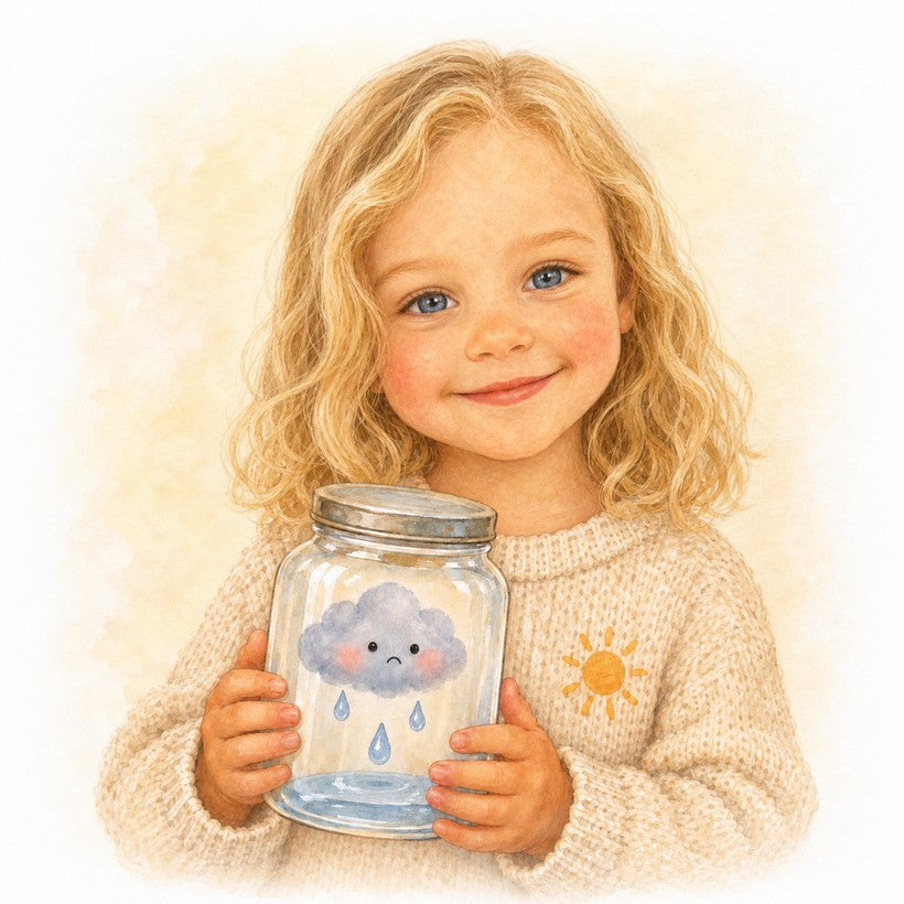 Your child, painted in watercolor